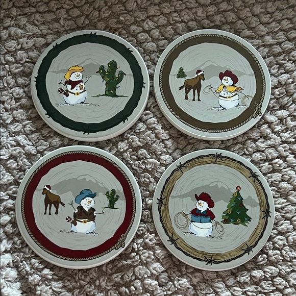 Set of 4 Snowman Themed Coasters - Picture 1 of 9